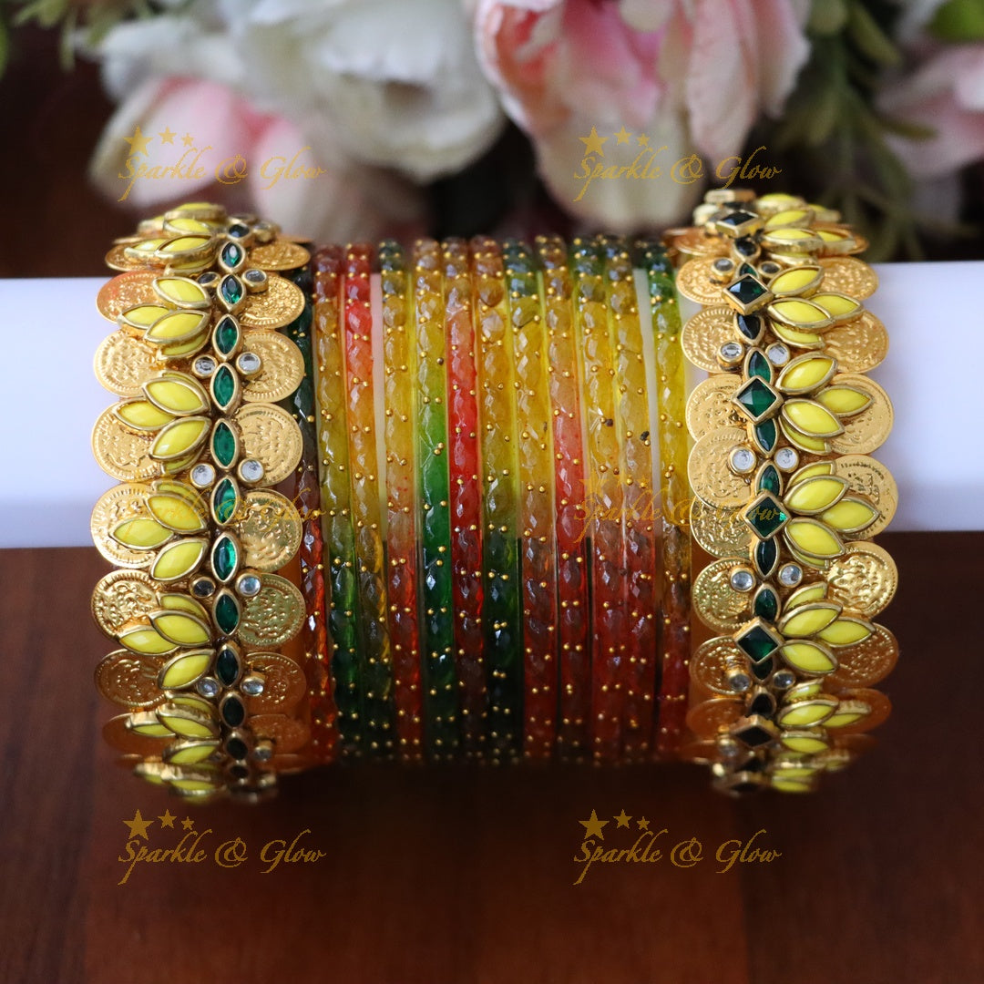 Exquisite Gold Coin Silk Bangle - Perfect Festive Accessory ONE HAND