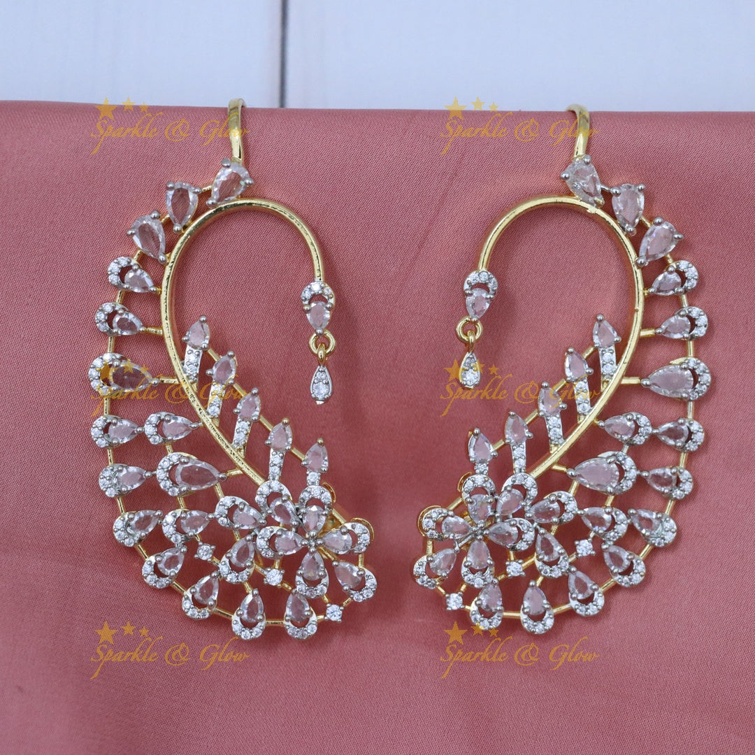 Dazzling American Diamond Earcuffs for Your Special Day