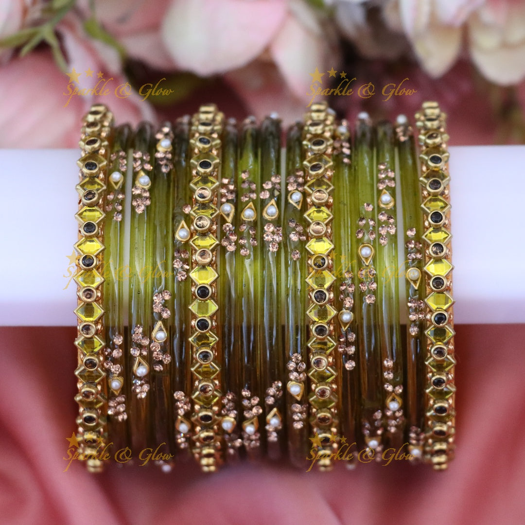Elegant Silk Thread Gold Bangles for Festive Occasions ONE HAND