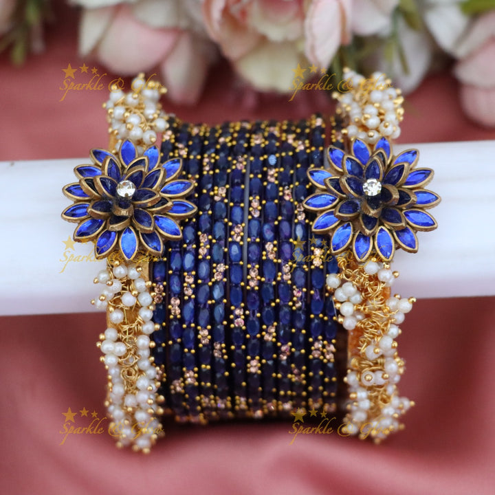 Exquisite Silk Thread Bangle with Gold & Pearl Details ONE HAND