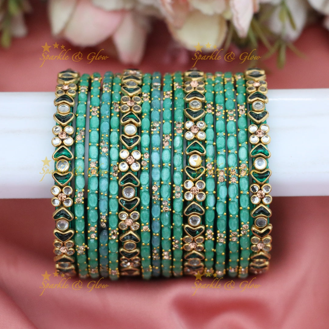 Silk Thread Bangles Set for Weddings and Festivals