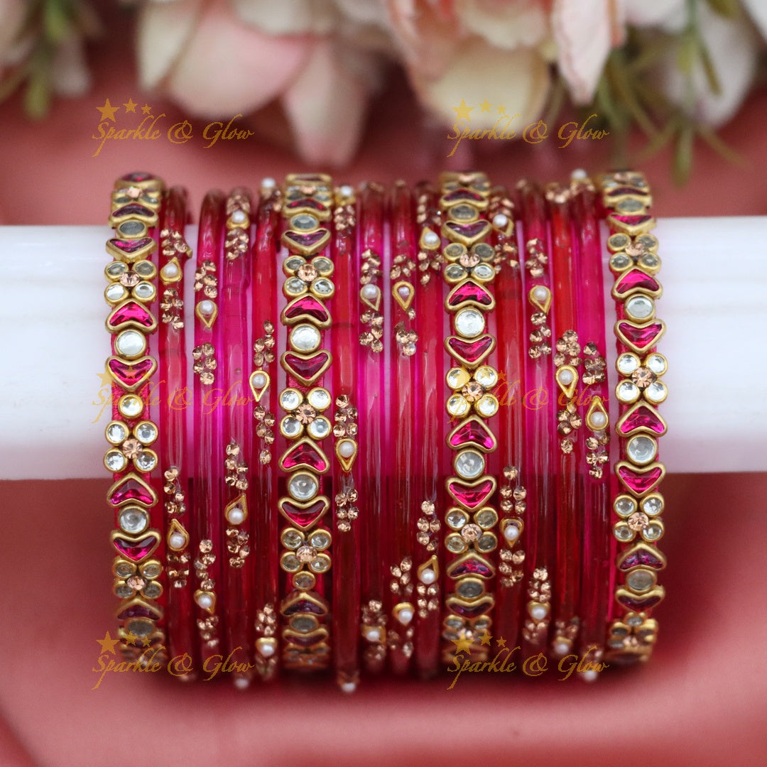 Silk Thread Bangles Set for Weddings and Festivals