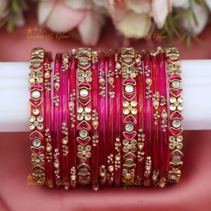 Silk Thread Bangles Set for Weddings and Festivals