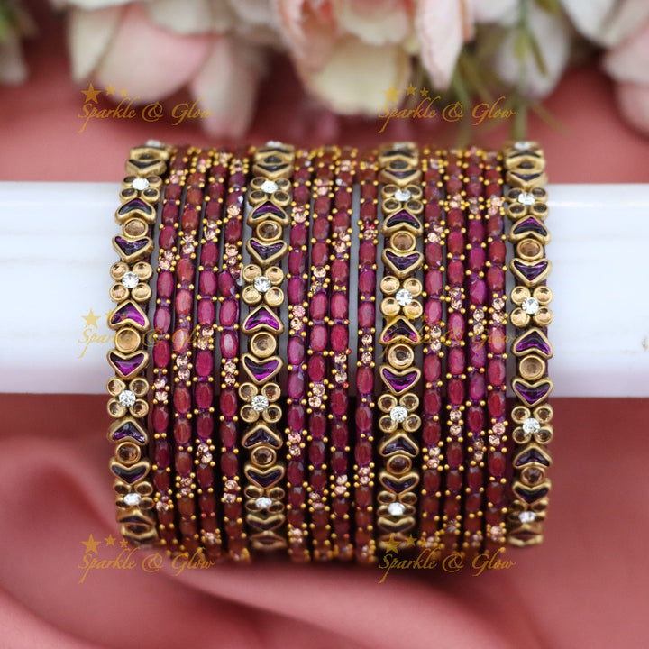Silk Thread Bangles Set for Weddings and Festivals