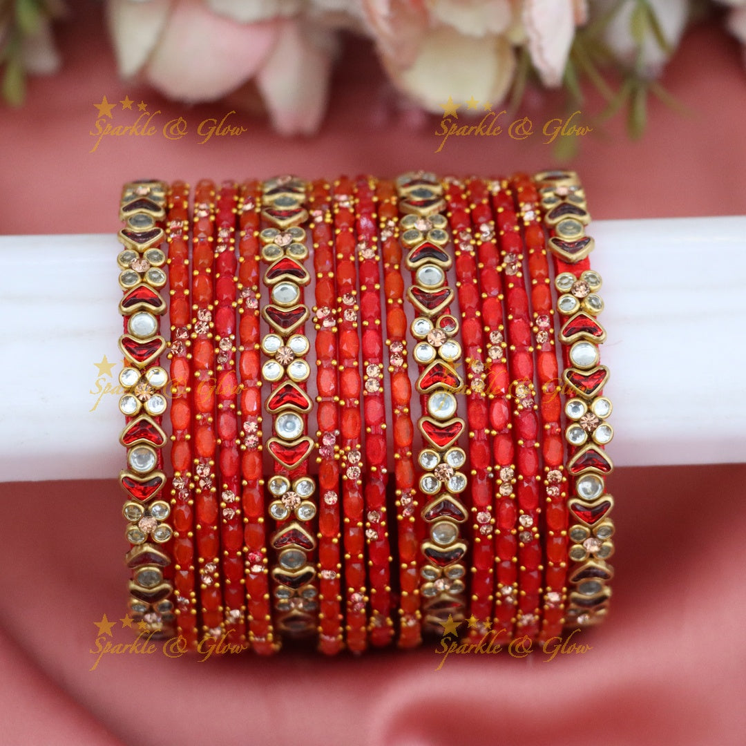 Silk Thread Bangles Set for Weddings and Festivals