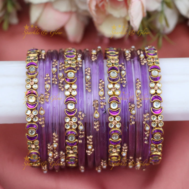 Lustrous Silk Thread Bangles with Gold & Pearl Accents