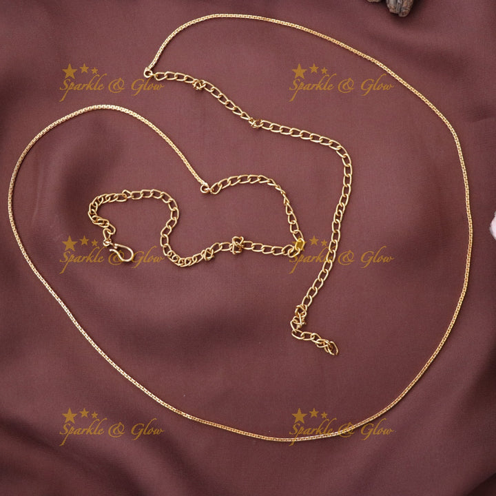 Radiant Gold-Plated Hip Chain for Weddings & Festivities