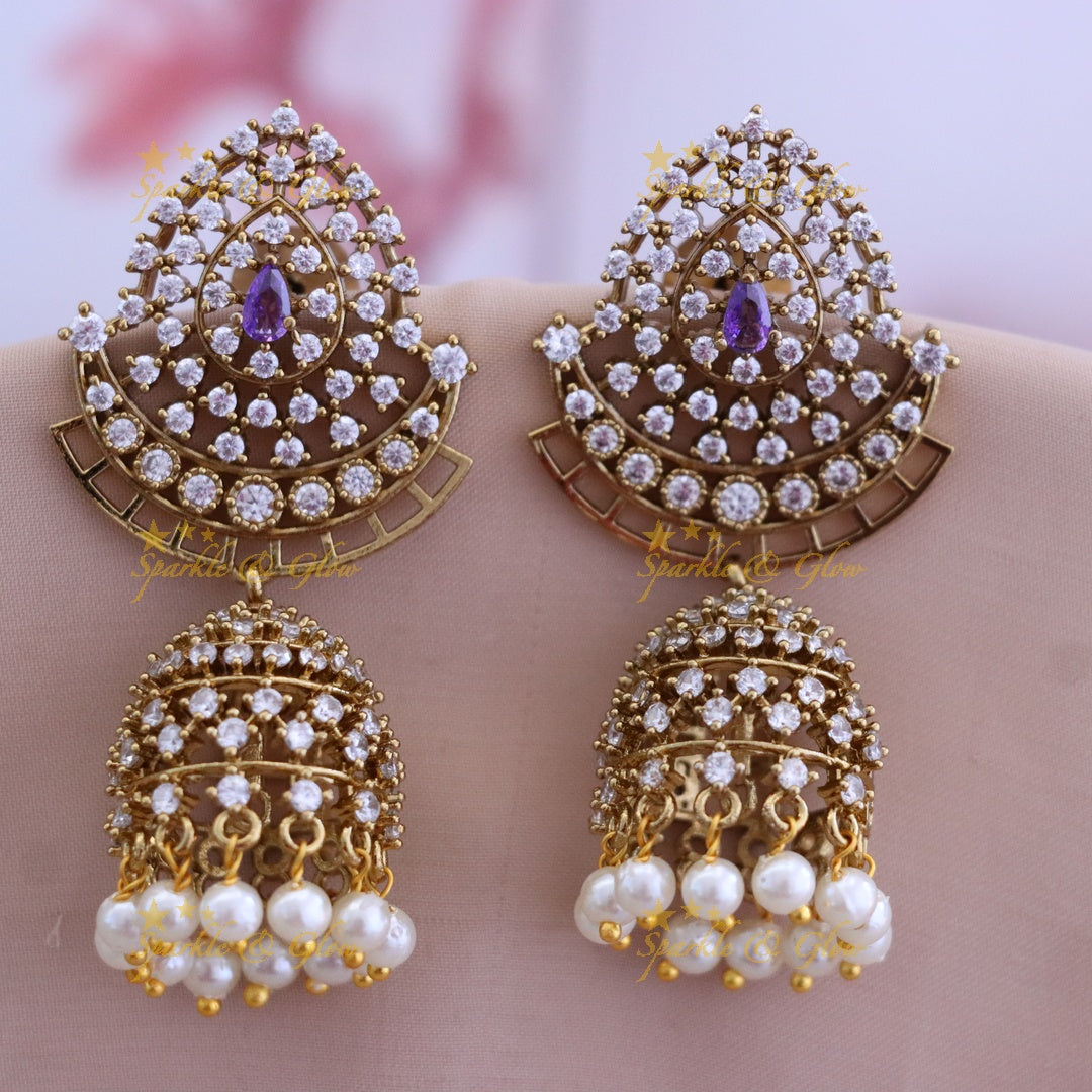 Gold Jhumka Earrings - Perfect for Festive Weddings
