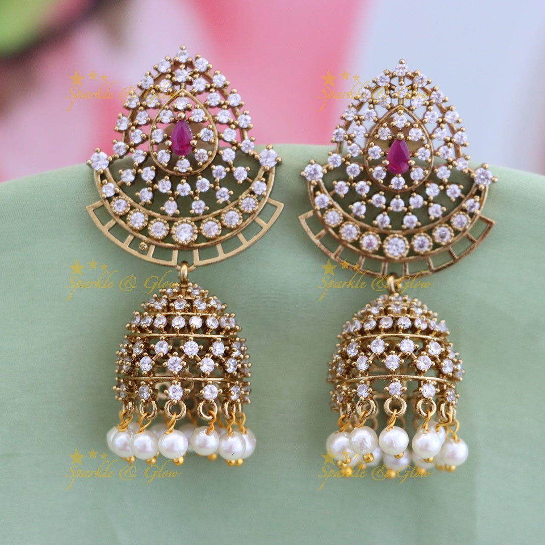 Gold Jhumka Earrings - Perfect for Festive Weddings
