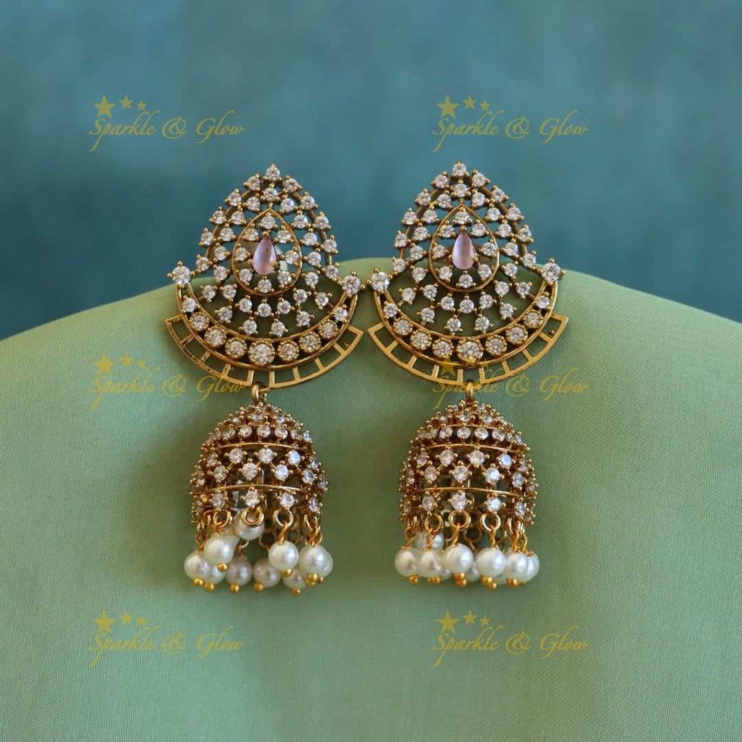 Gold Jhumka Earrings - Perfect for Festive Weddings