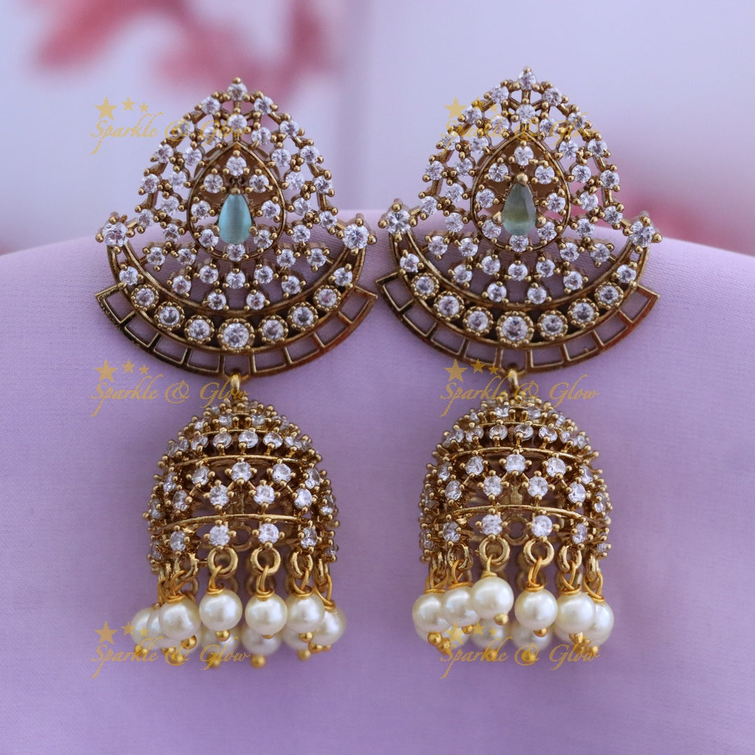 Gold Jhumka Earrings - Perfect for Festive Weddings