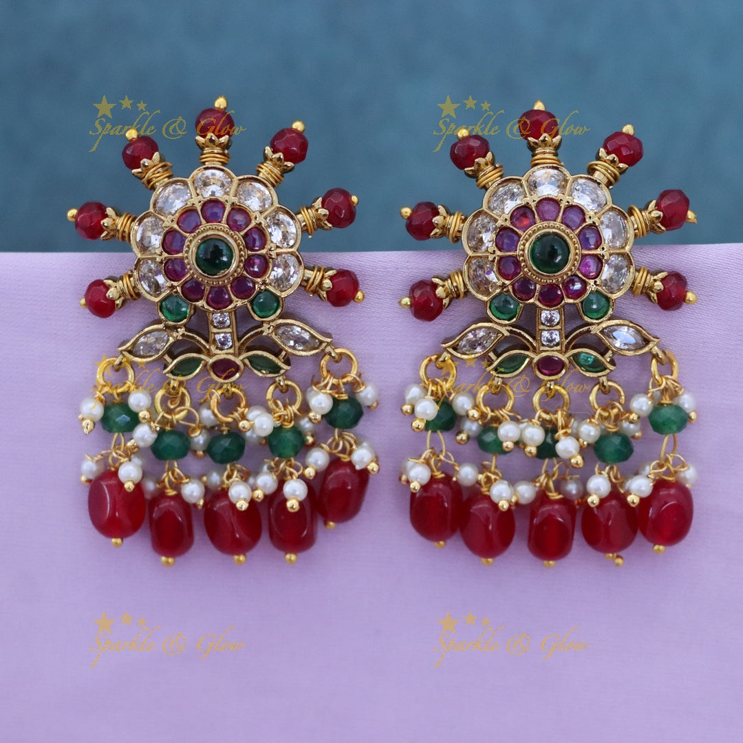 Exquisite Gold-tone Festive Earrings for Celebrations