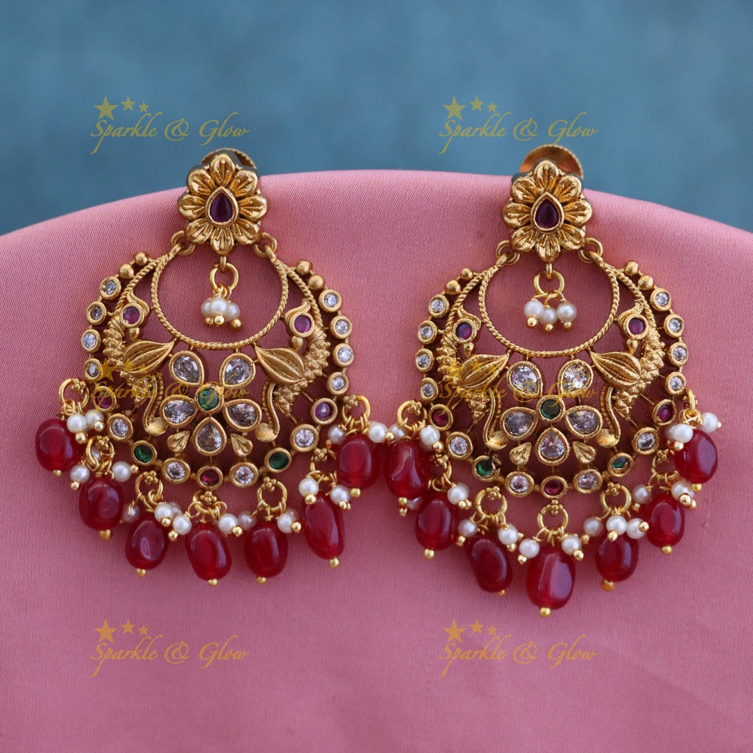Exquisite Gold-Plated Chandbali Earrings for Festivities