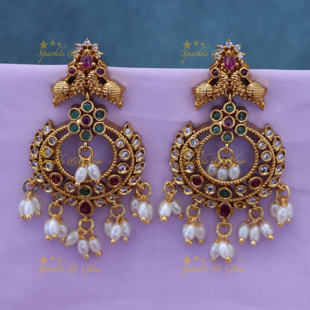Exquisite Kundan Gold Earrings for Festive Elegance