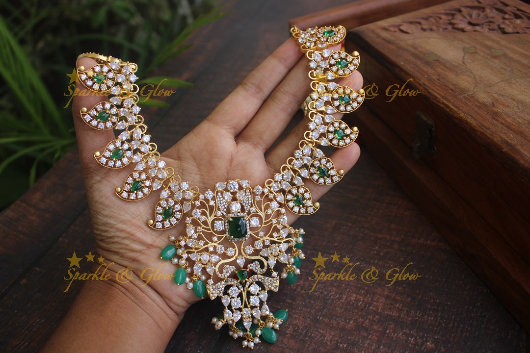 Exclusive American daimond mango necklace- Pre-order , Dispatch time 10-20 days
