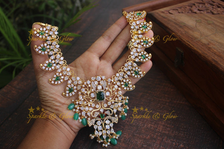 Exclusive American daimond mango necklace- Pre-order , Dispatch time 10-20 days