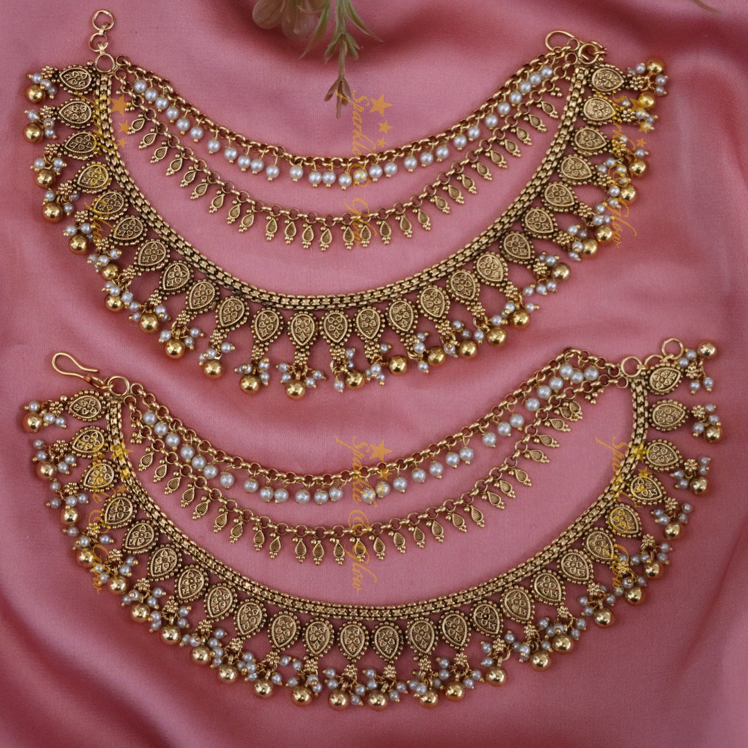 Luxurious Gold Earchains for Festive & Wedding Elegance