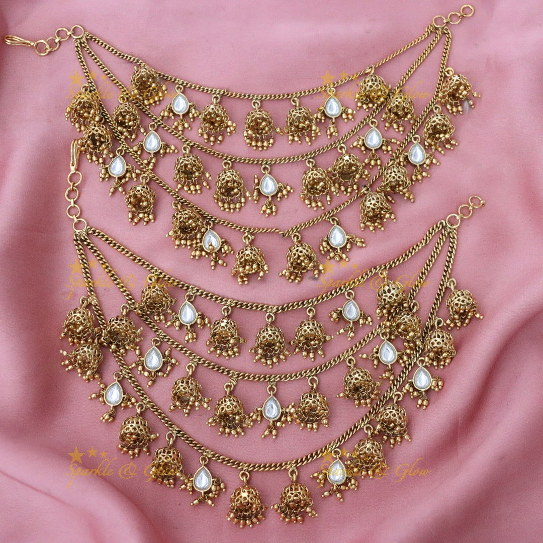 Exquisite Gold Alike Festive Ear Chains - New Arrival
