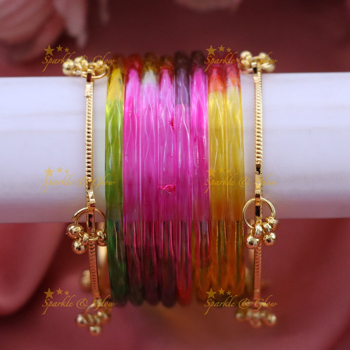 Exquisite Lakshmi Bridal Bangle Set - Floral Design