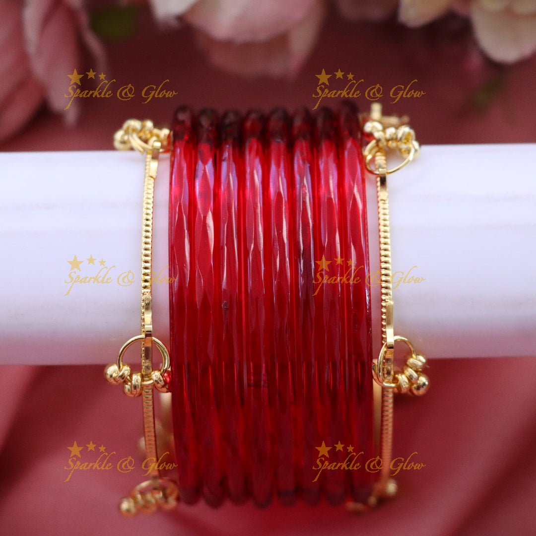 Exquisite Lakshmi Bridal Bangle Set - Floral Design