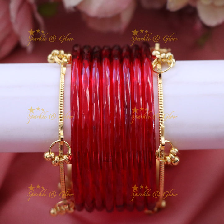 Exquisite Lakshmi Bridal Bangle Set - Floral Design