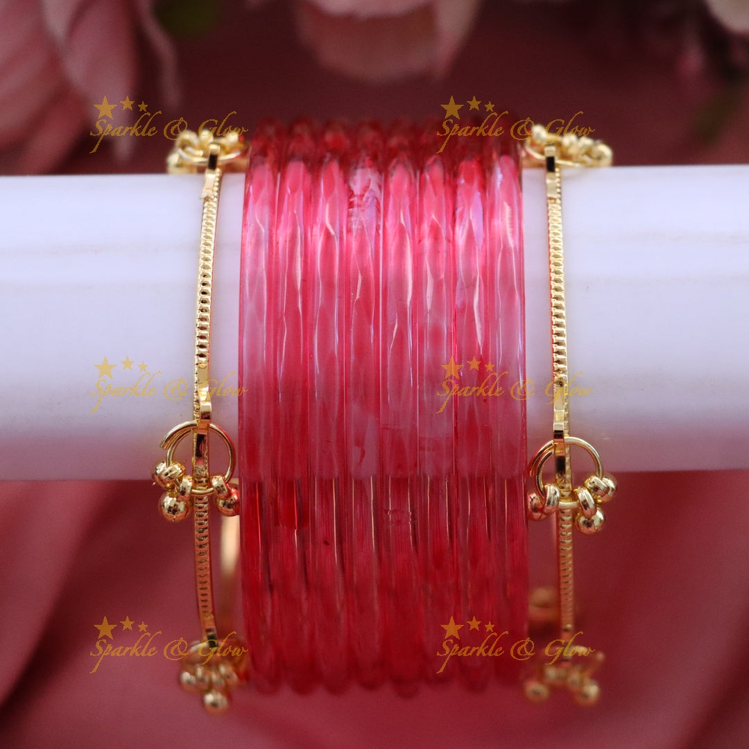 Exquisite Lakshmi Bridal Bangle Set - Floral Design