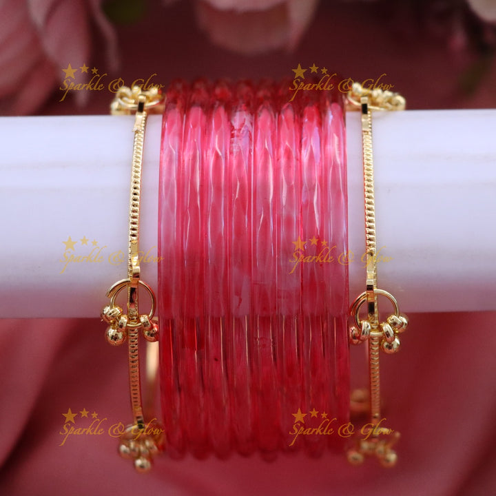 Exquisite Lakshmi Bridal Bangle Set - Floral Design
