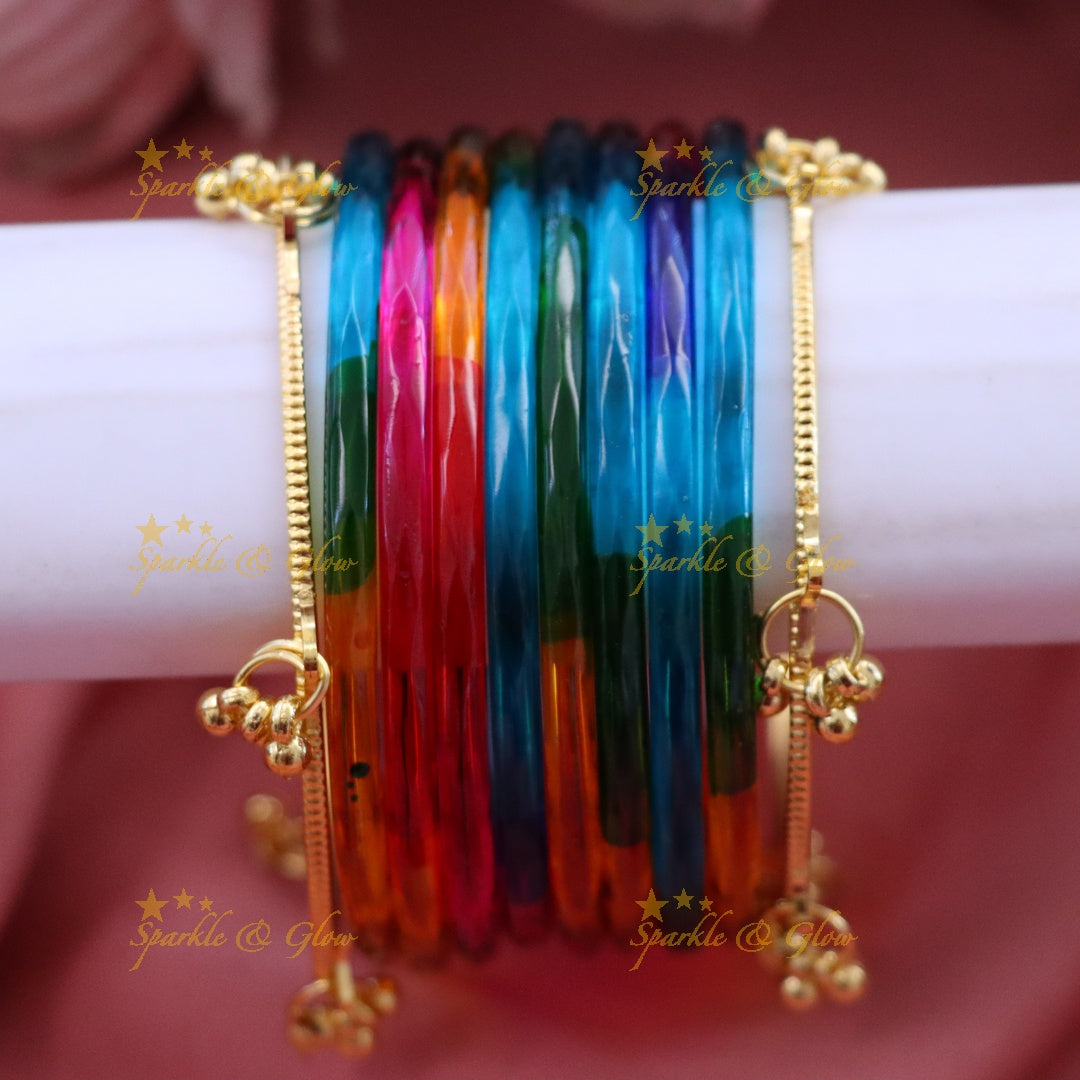 Exquisite Lakshmi Bridal Bangle Set - Floral Design