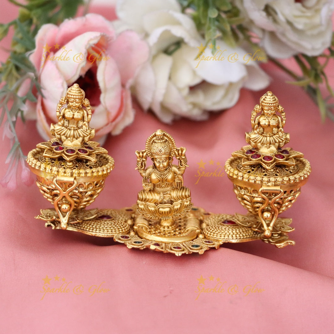Luxurious Lakshmi Kumkum Box for Festive Celebrations
