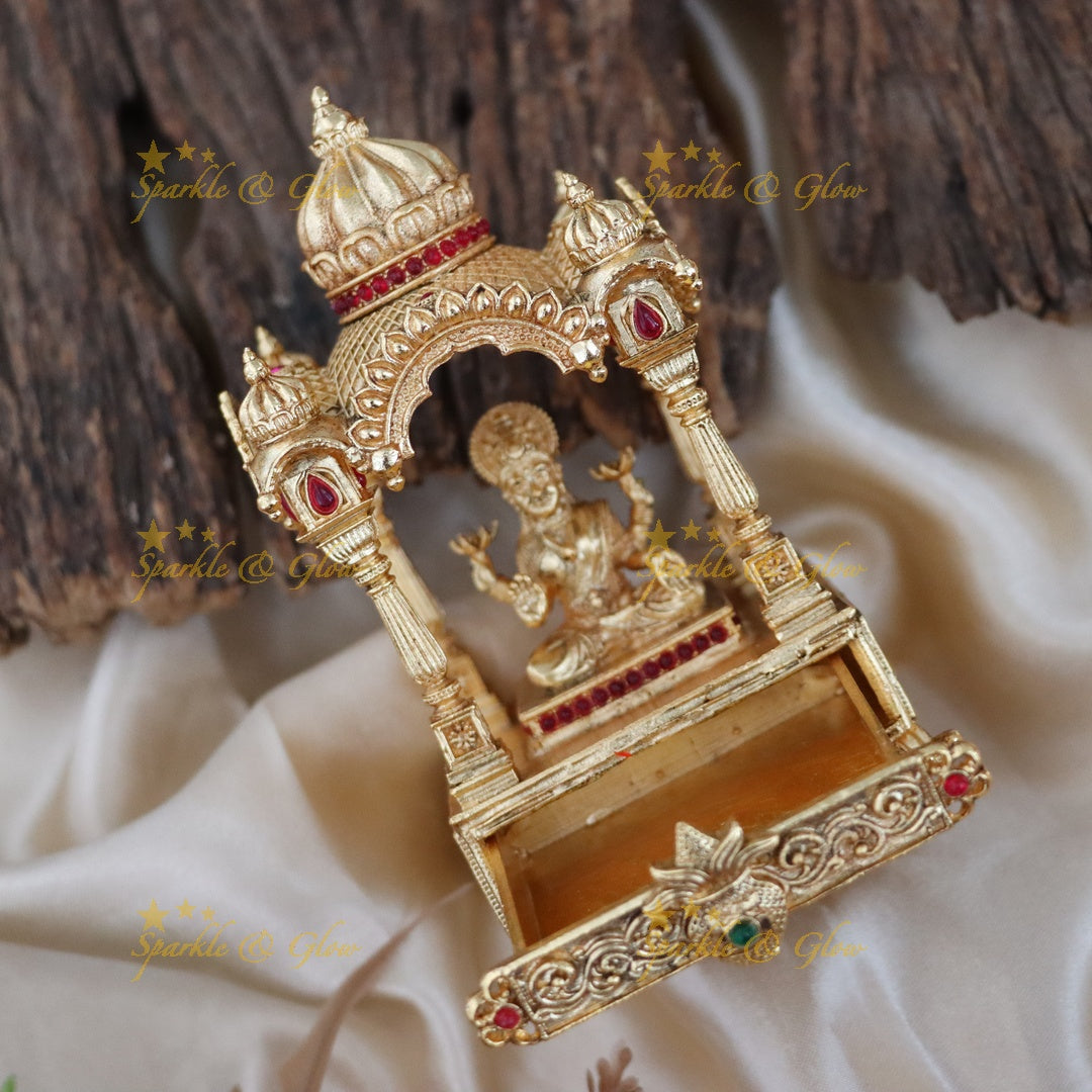 Exquisite Temple-Style Lakshmi Kumkum Box - New Arrival