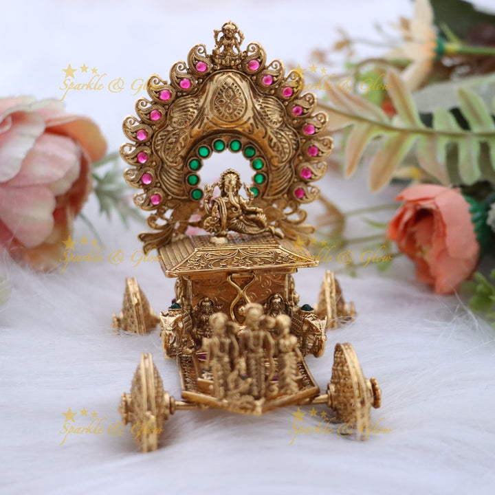 Exquisite Lord Ram Mango Ganesh Kumkum Box for Festive Elegance