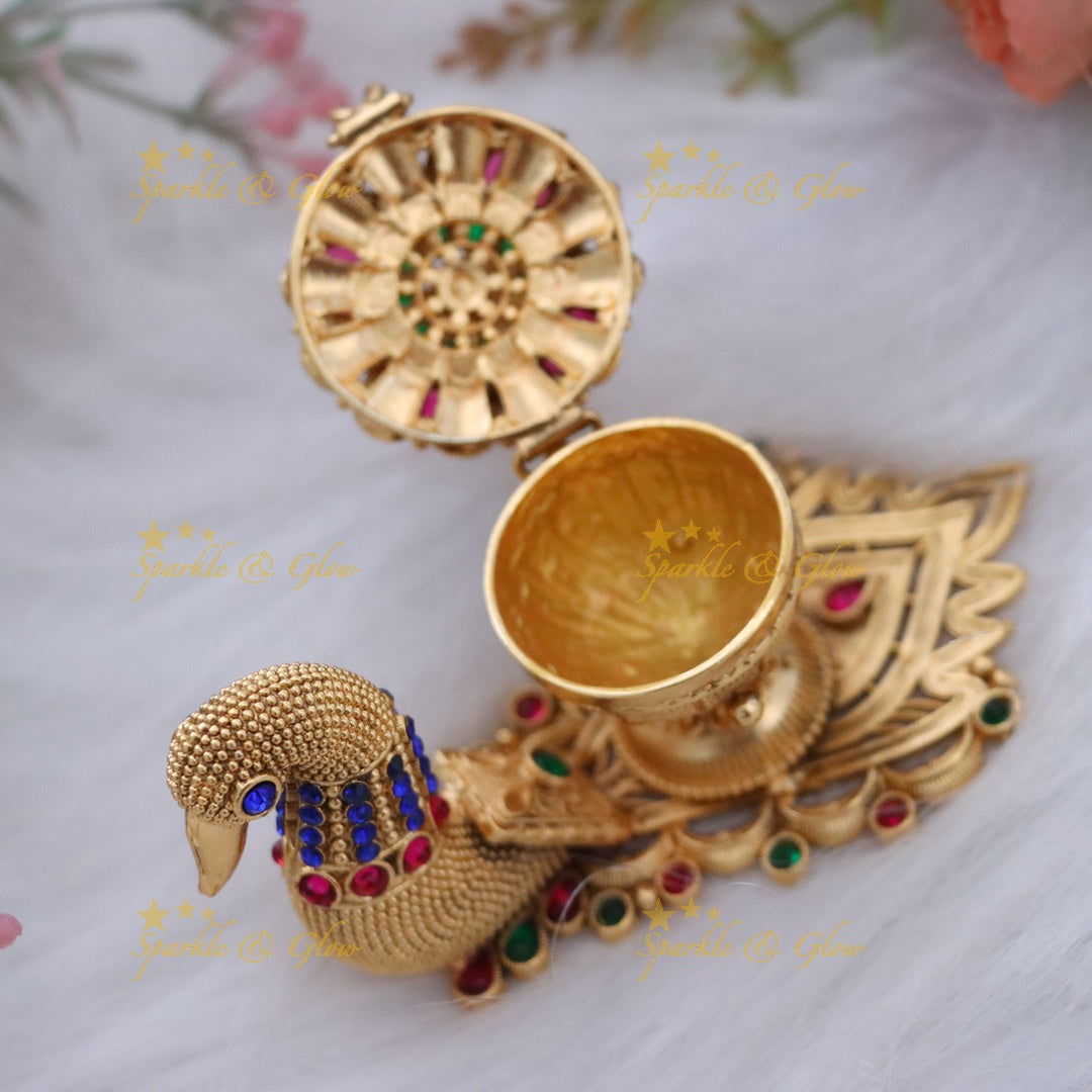 Exquisite Radha Krishna Kumkum Holder for Weddings
