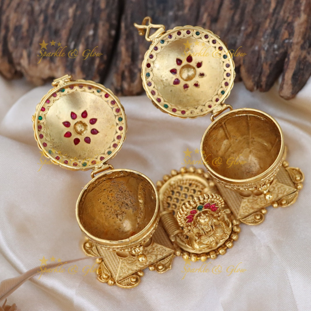 Exquisite Ganesh Lakshmi Kumkum Box Set for Celebrations