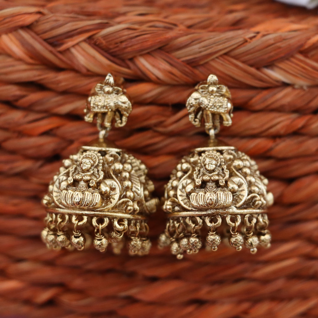 Traditional Temple Jhumka Earrings for Weddings & Festive