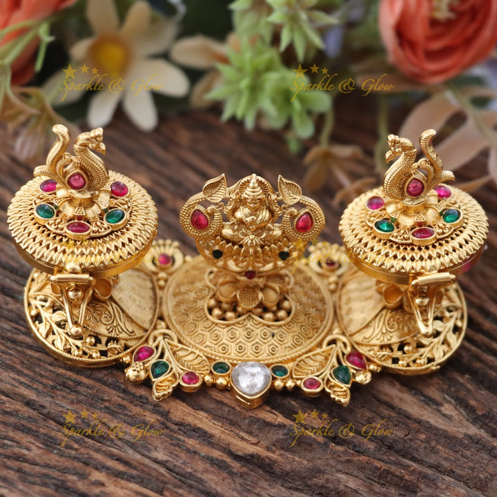 Exquisite Peacock & Lakshmi Kumkum Box Set for Festivities