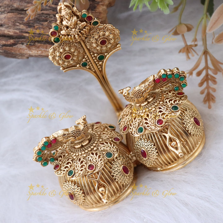Exquisite Ornate Peacock Kumkum Box for Weddings & Festivals
