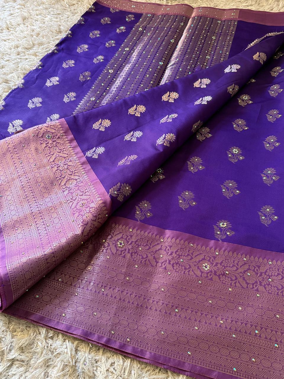 Elegant Banarasi Semi Katan Silk Saree for Weddings