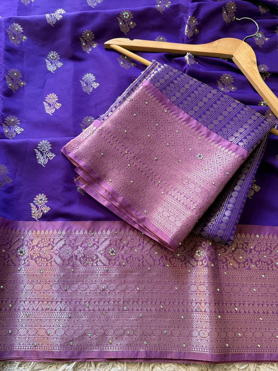 Elegant Banarasi Semi Katan Silk Saree for Weddings
