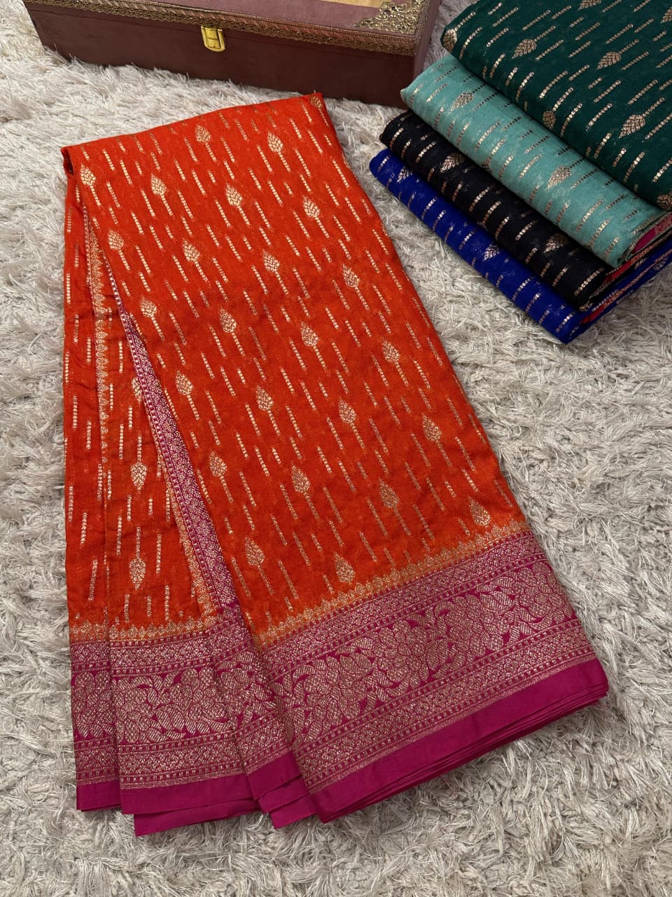 Exquisite Banarasi Georgette Silk Saree for Weddings