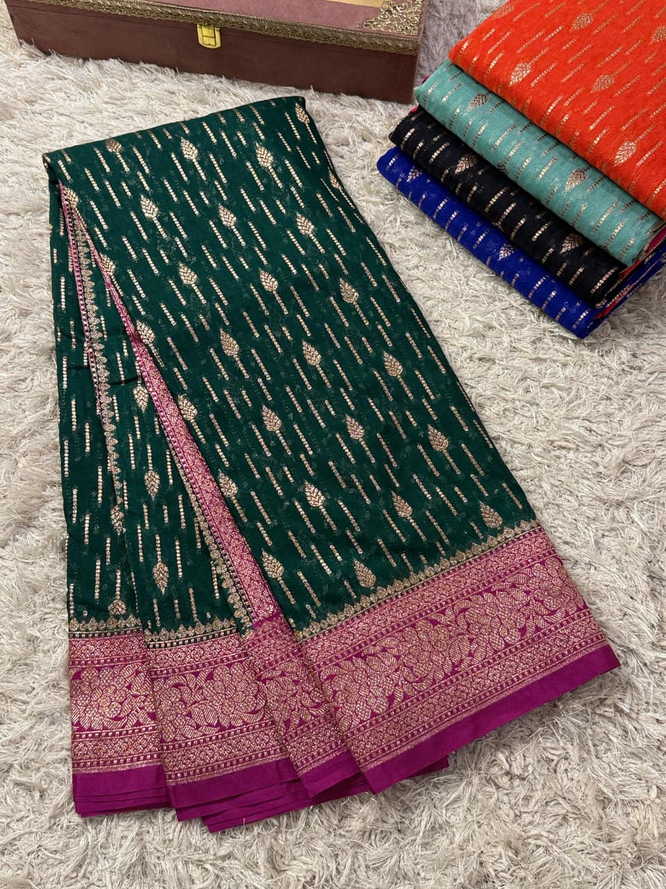 Exquisite Banarasi Georgette Silk Saree for Weddings