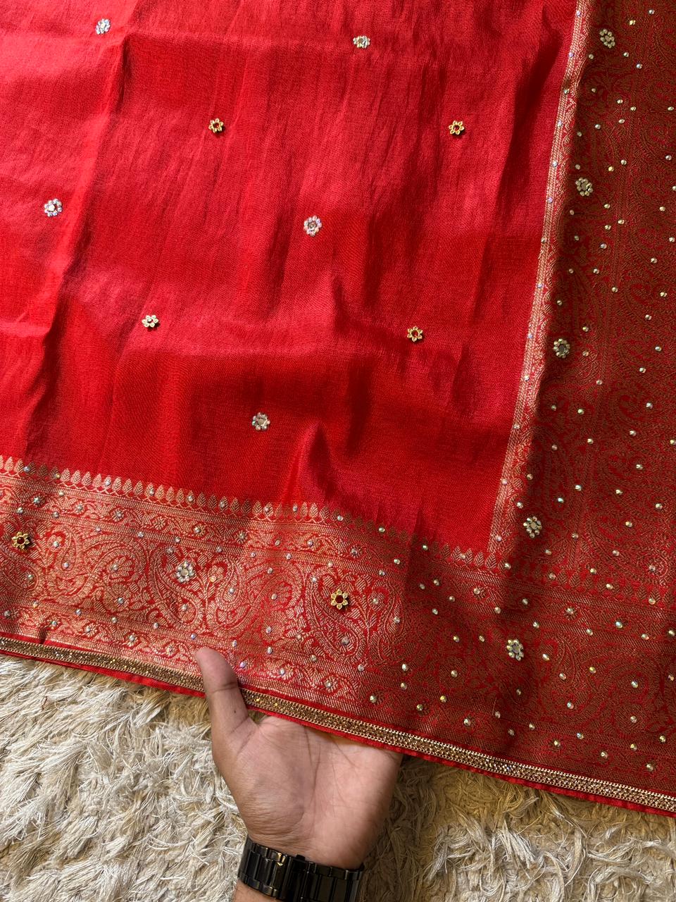 Exquisite Banarasi Wedding Saree - Georgette Silk