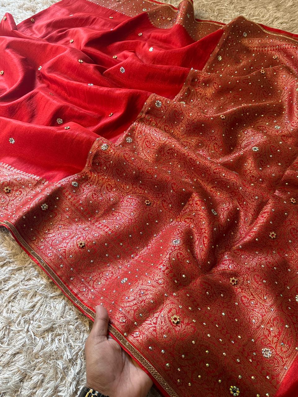 Exquisite Banarasi Wedding Saree - Georgette Silk
