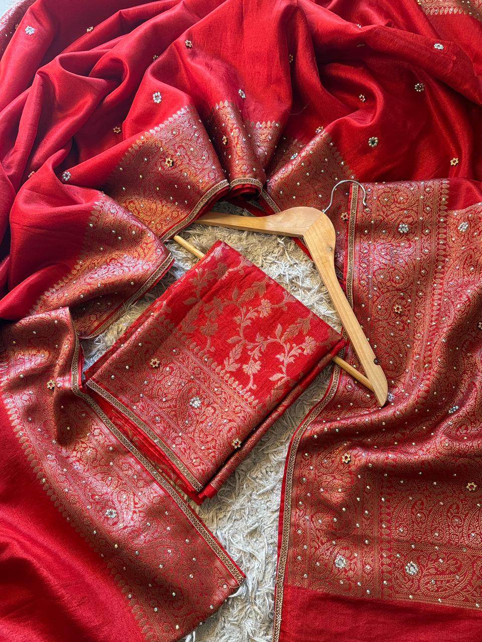 Exquisite Banarasi Wedding Saree - Georgette Silk