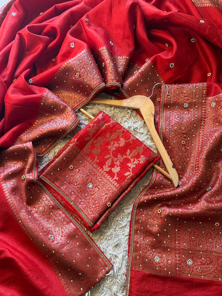 Exquisite Banarasi Wedding Saree - Georgette Silk