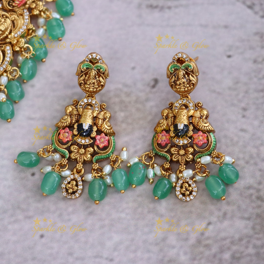Temple Gold Necklace Set for Festivals & Weddings