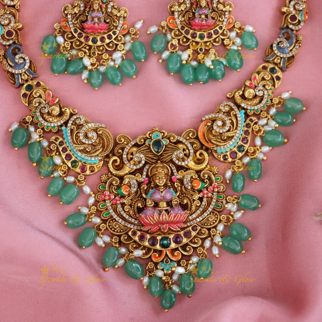 Stunning Temple Necklace Set for Weddings & Festivals