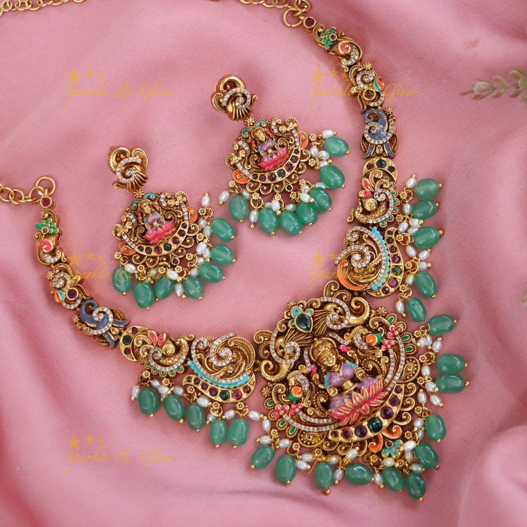 Stunning Temple Necklace Set for Weddings & Festivals