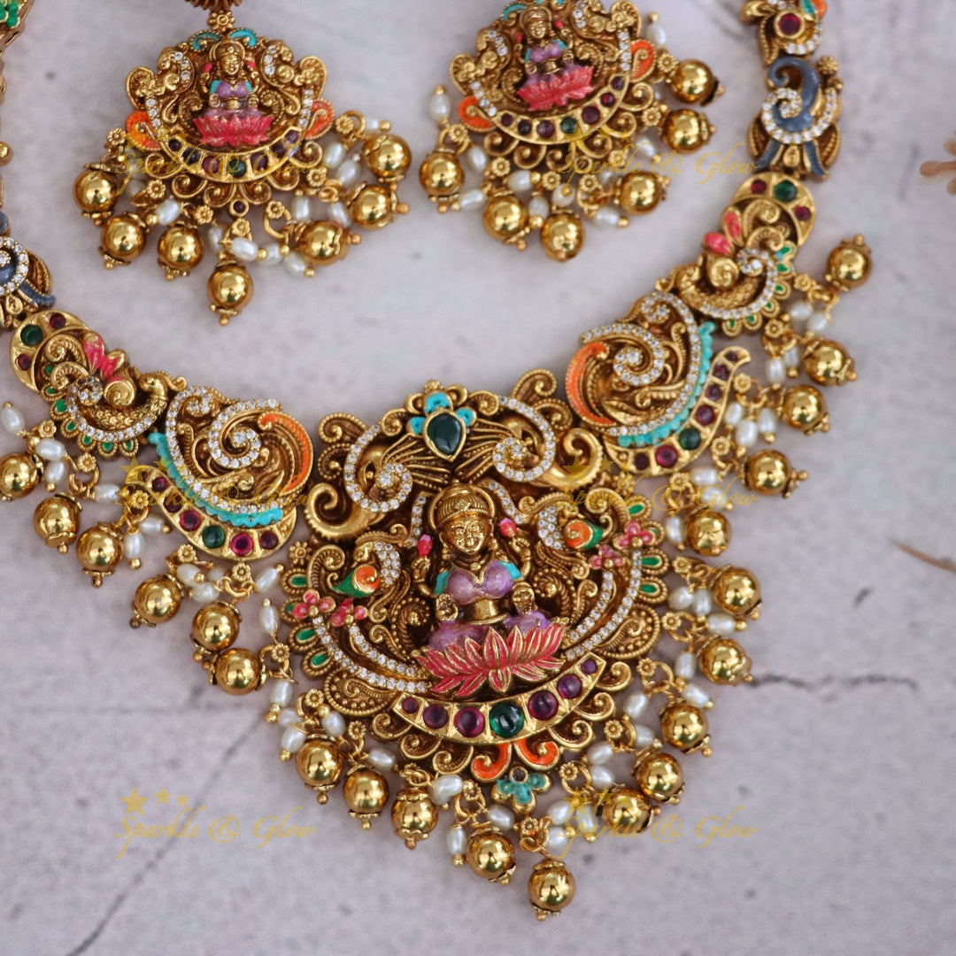 Stunning Temple Necklace Set for Weddings & Festivals