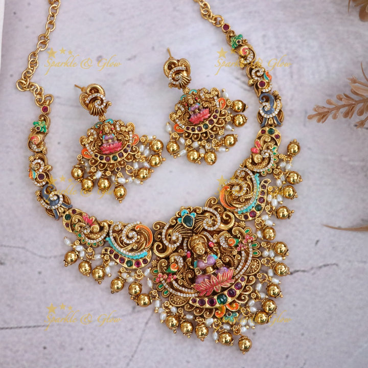 Stunning Temple Necklace Set for Weddings & Festivals