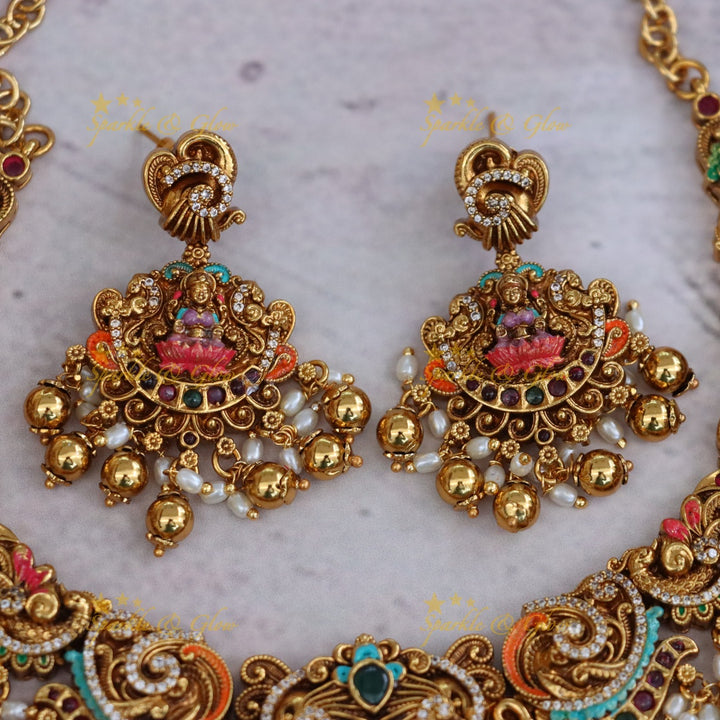Stunning Temple Necklace Set for Weddings & Festivals